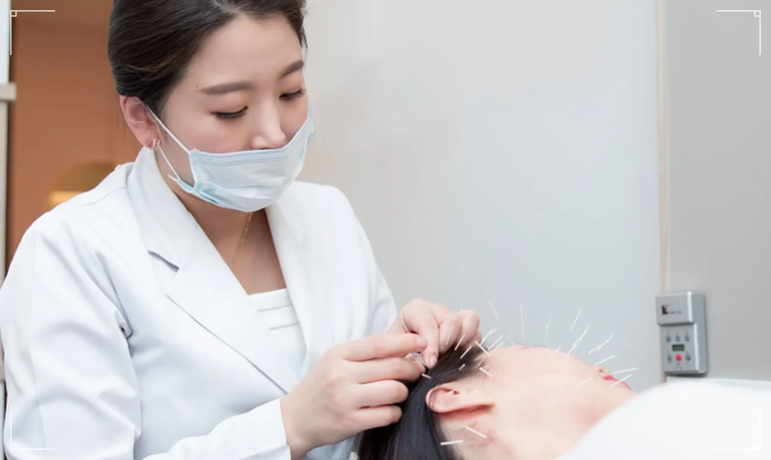 안면마비 후유증 이비안한의원 안면침치료 모습