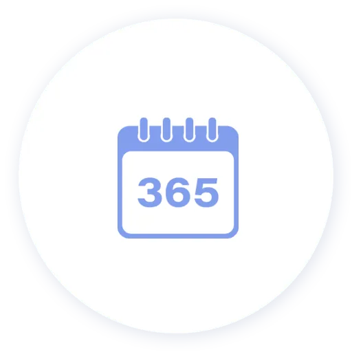 365가 적힌 달력
